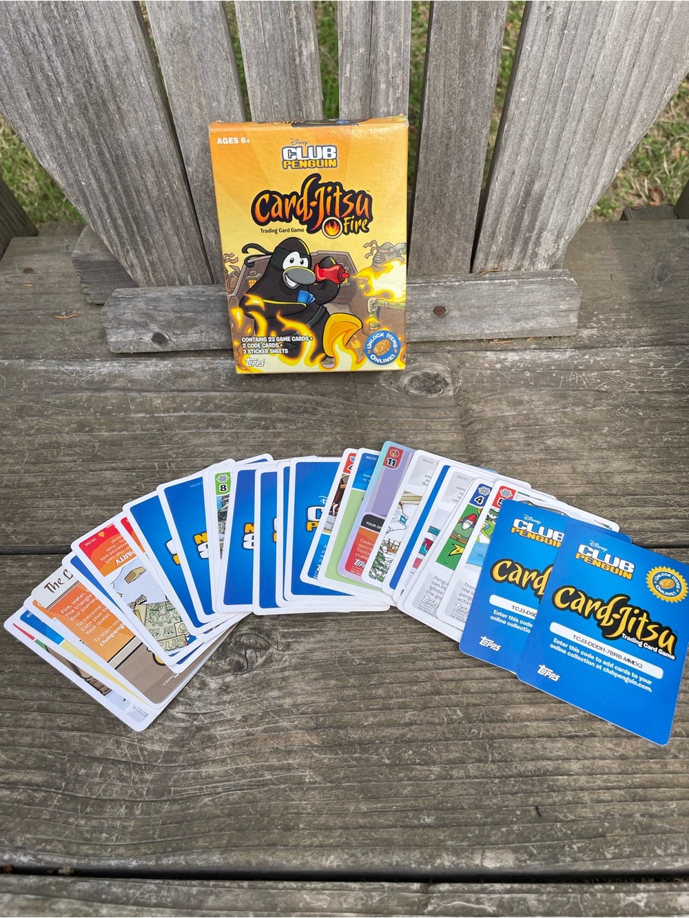 2009 Disney Club Penguin Card-Jitsu Fire Topps Trading Card Lot + Original Box